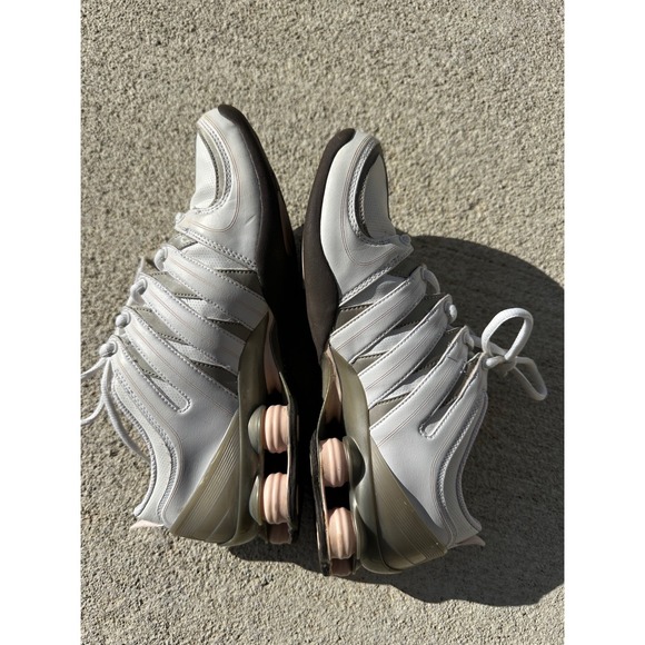 Nike Shox NZ Women Shoes White Light Gray Pink Shox NZ 313764 101 Size 7.5 - Picture 7 of 16